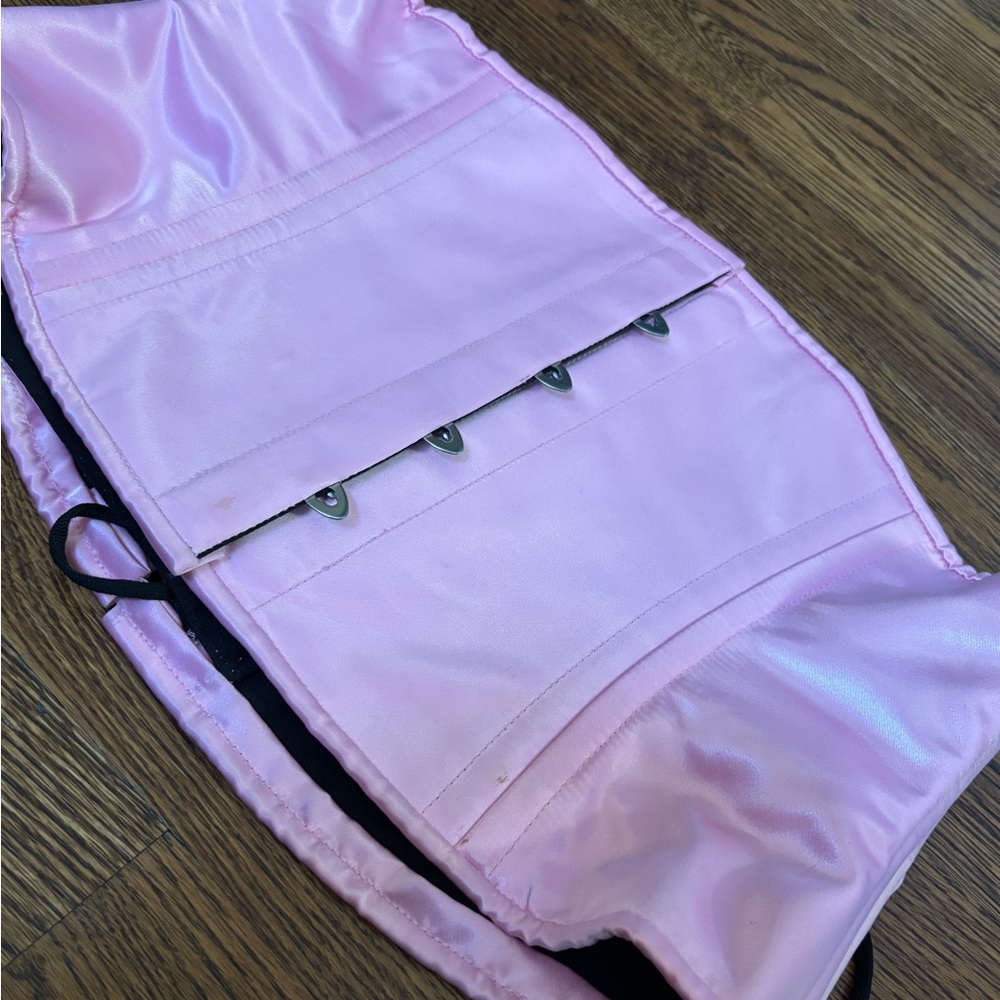Pink Satin Waist Corset Orchard Corsets steel boned size 34